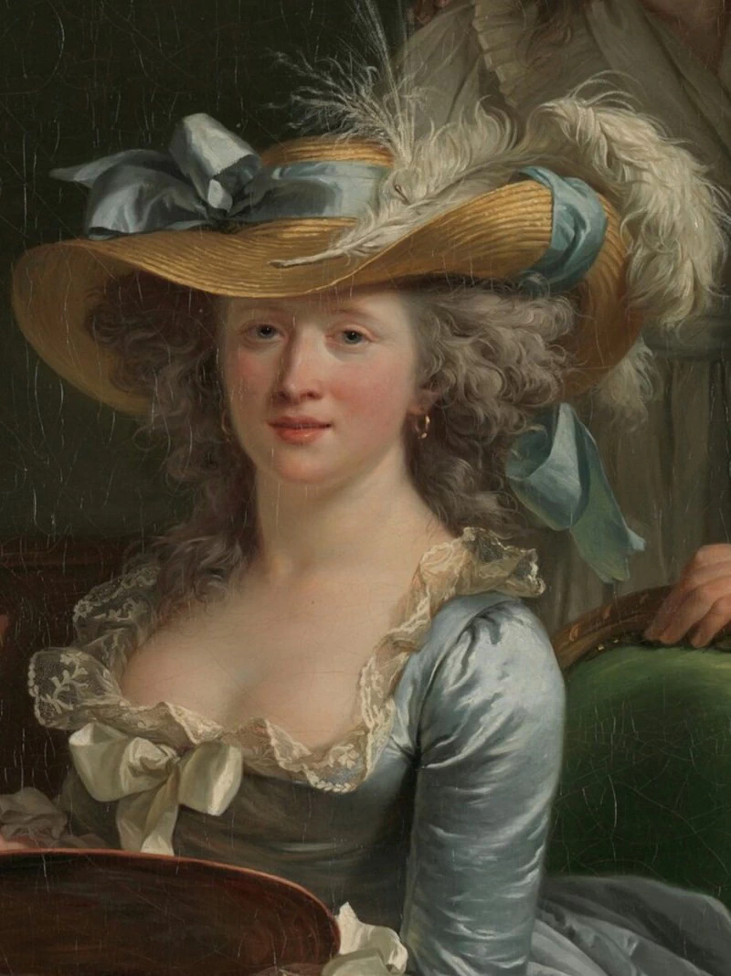 Autoritratto con due allieve - dettaglio, Metropolitan Museum of Art, New York